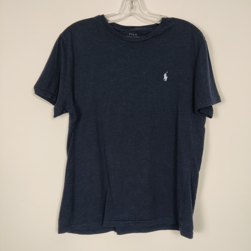 Ralph Lauren Polo Navy Blue Cotton T-Shirt Mens Sz Medium 100% Cotton Old Money